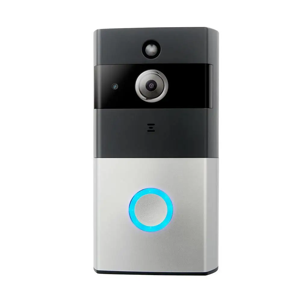 Серебристый YOHEEN Smart IP видеодомофон Wifi дверной звонок Tuya App поддержка Amazon Alexa Умный дом беспроводной безопасности видео дверной звонок камера - Цвет: Серебристый