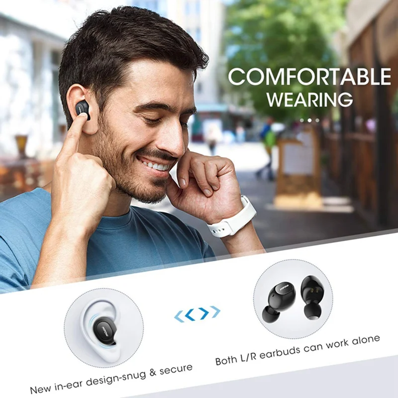 TWS наушники Mpow T5/M5 с поддержкой Bluetooth 5 0 и защитой класса IPX7|Наушники гарнитуры| |