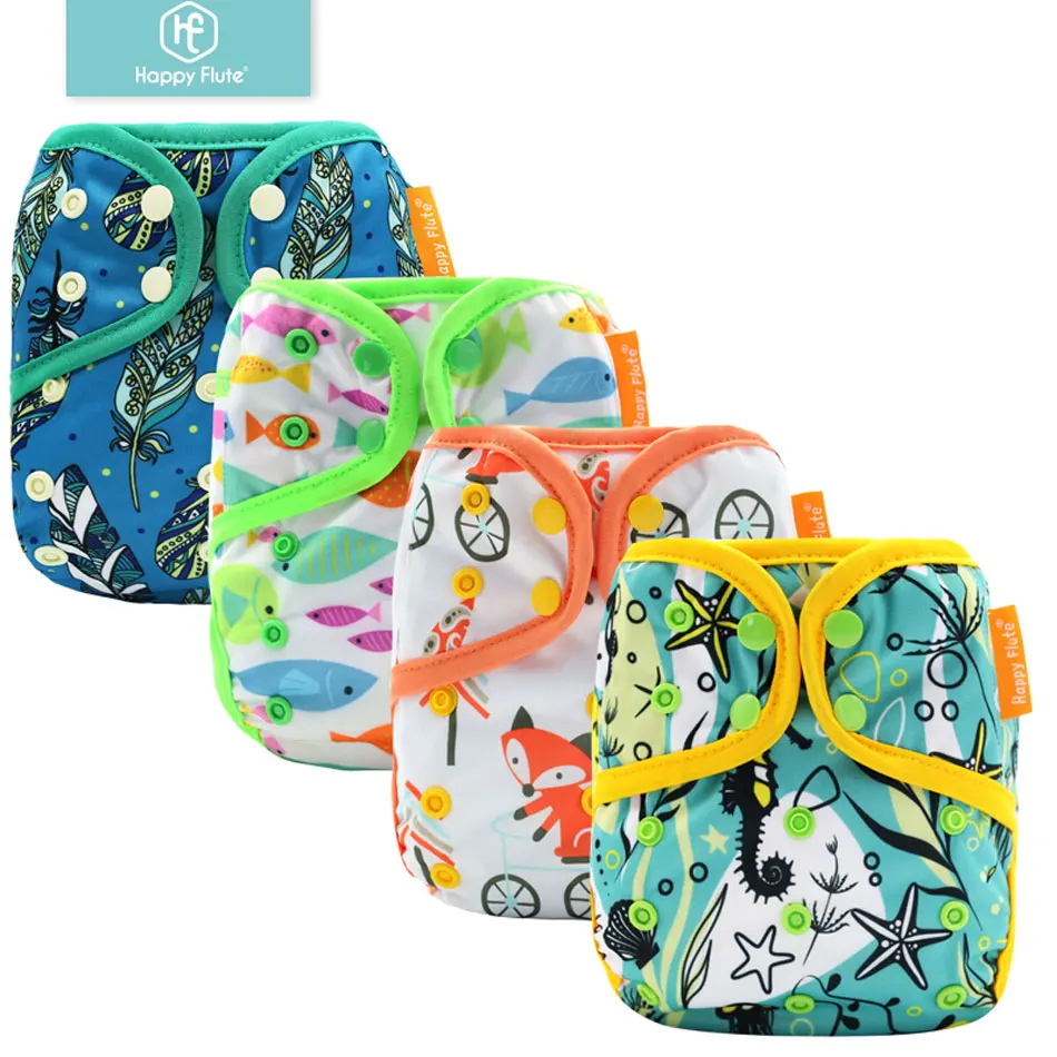 Happy Flute 13 pcs summer waterproof color-edged diaper cover OS diaper cover