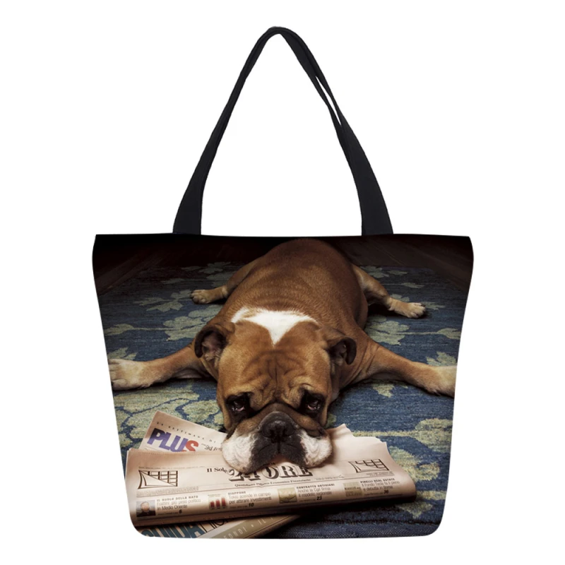 Hynes Eagle Canvas Hangbags Women Cute Cat Dog Crossbody Bags Shoulder Bag Female Foldable Portable Casual Tote Bolsos Mujer | Багаж и