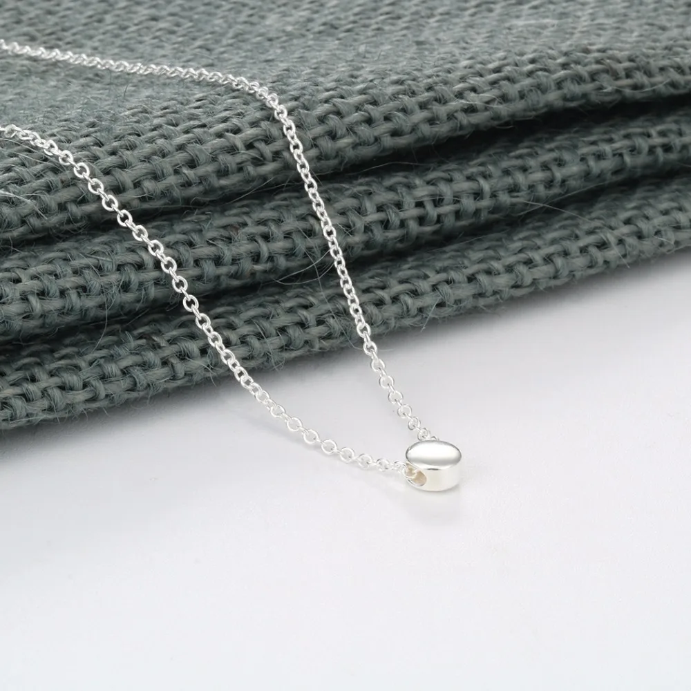 Kinitial Silver Color Girl Loves Round Bead Necklaces Pendants Circle Necklace for Women Bijoux Chain Statement | Украшения и