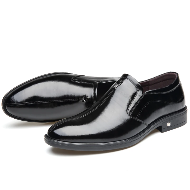 

Men's dress shoes slip on classic brown black elegant business office shoe man footwear nice wedding party formal shoes for men