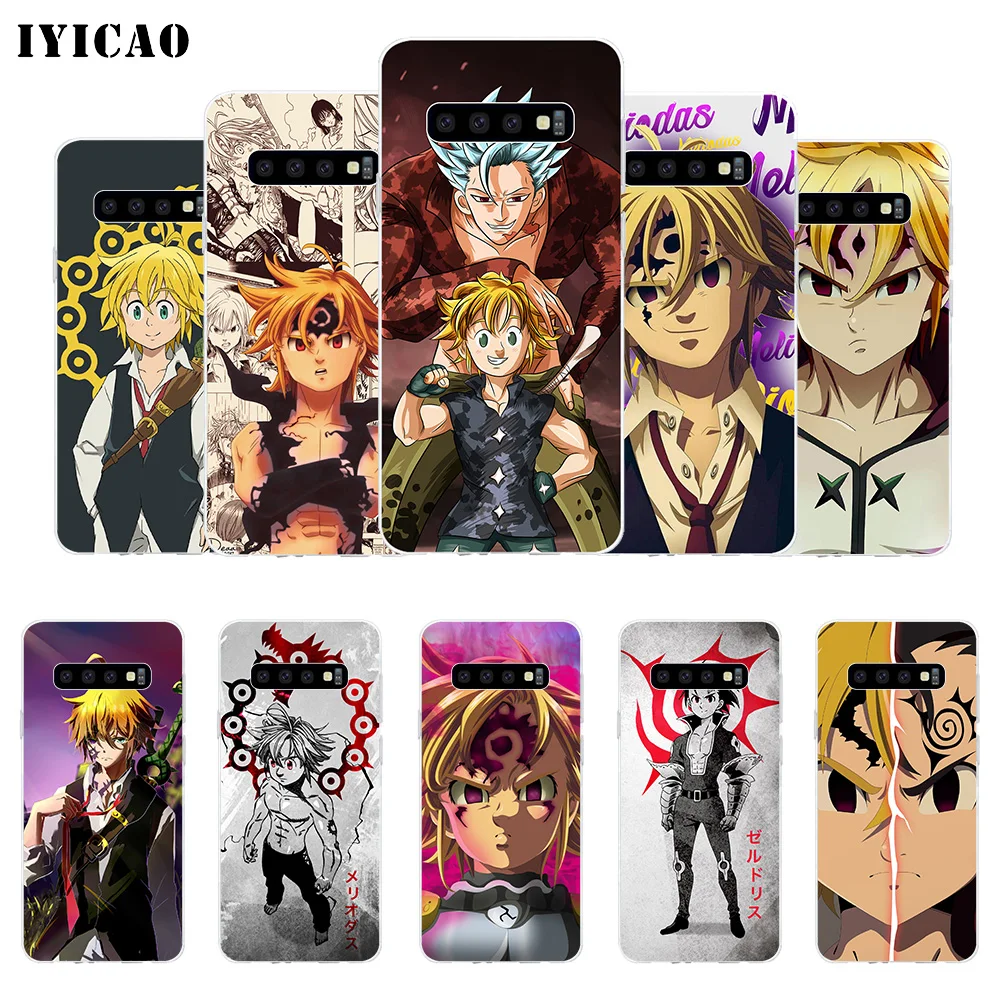 IYICAO Meliodas Seven Deadly Sins Мягкий силиконовый чехол для телефона Samsung Galaxy S10e S10 S9 S8 Plus S7 Edge