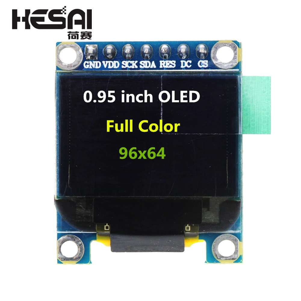 0,95 дюймовый полноцветный OLED дисплей модуль с 96x64 разрешением SPI параллельный интерфейс SSD1331 контроллер 7PIN