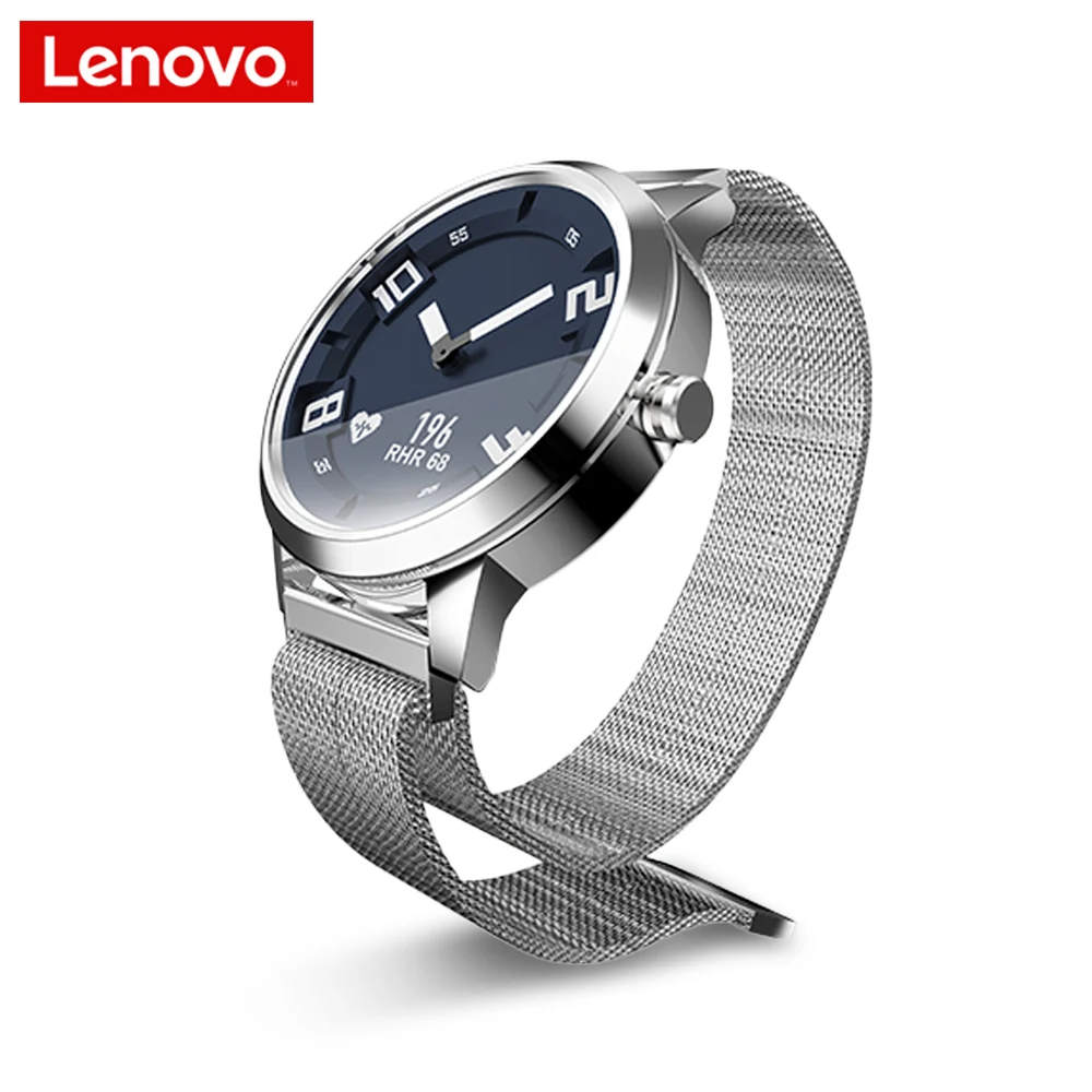 Lenovo Watch X механические смарт-часы OLED экран сапфировое стекло умные часы 45 дней в режиме ожидания 80 м водонепроницаемый монитор сердечного ритма - Цвет: Silver