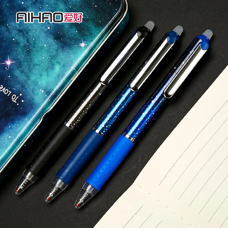 6 шт AIHAO 48011 1 стираемая ручка 0 5 мм гелевая для творчества стержень со стираемыми