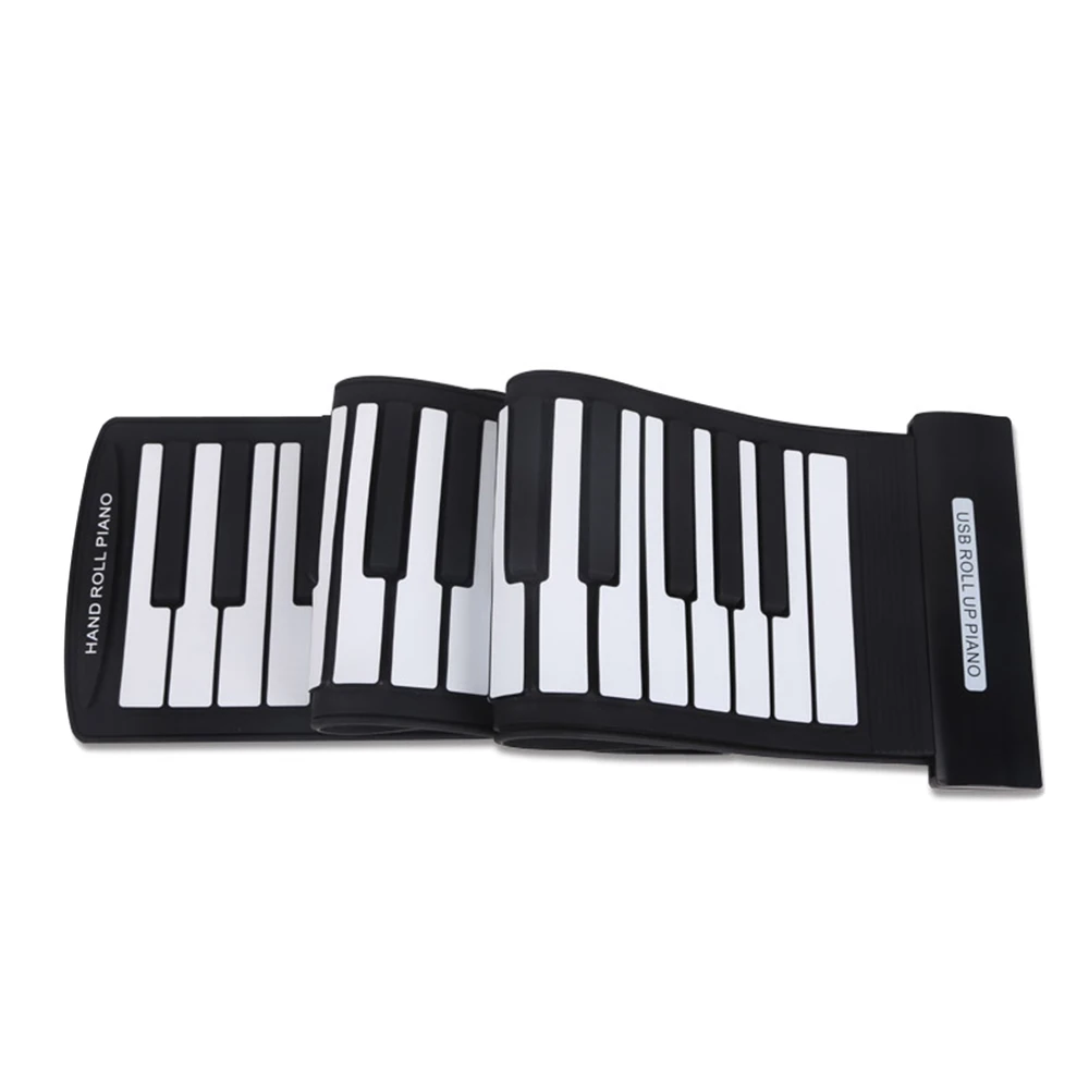Portable 61 Keys Flexible Roll-Up Piano USB MIDI Electronic Keyboard Hand Roll Up | Спорт и развлечения