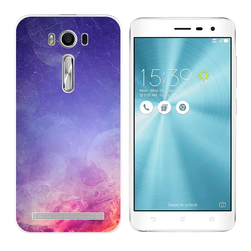 Phone Case for Asus ZenFone 2 Laser ZE500KL Silicon Back Cover 5.0 inch Cat Landscape Printing |