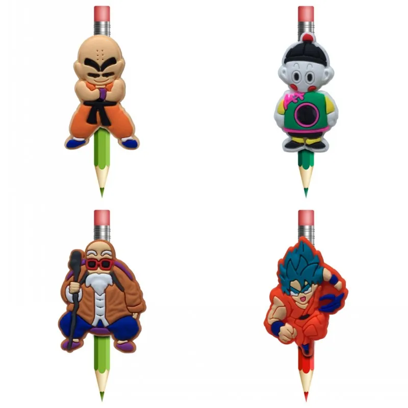 P8037-1234 mix8pcs 8 шт./лот Dragon Ball Z мультфильм ПВХ карандаш Topper украшение для ручки Детские Канцелярские принадлежности школы и офиса подарки сувениры коллекция - Цвет: P8037-1234 mix8pcs