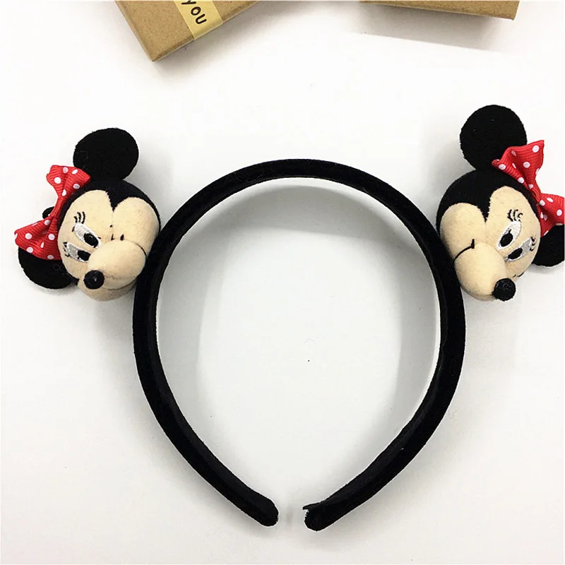 Disney 3D повязка на голову, аксессуары Микки и Минни, стерео куклы, резинки для волос, милый мультяшный образ, косплей, вечерние украшения, игрушки, подарки