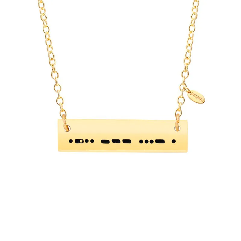 

Senfai индивидуальное имя Morse пароль персонализированное модное ожерелье для женщин кулон ювелирные изделия Чокер подарок на день рождения