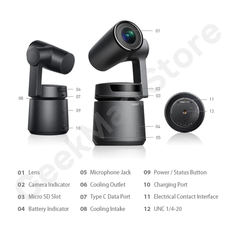 OBSBOT Tail первый в мире авто-менеджер AI камера трек авто зум видеокамера 4 K/60fps PK insta360 one x evo 360 камера