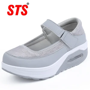 Женская повседневная обувь, модная дышащая прогулочная сетчатая обувь, женская летняя обувь-качалка 2019, черная женская обувь