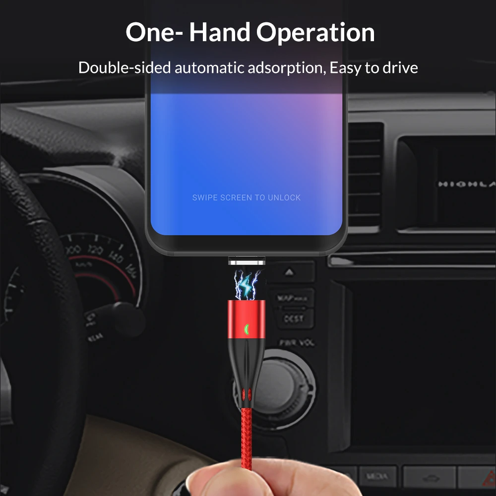 TOPK 1M 3A Magnetic Cable Fast Charging Type C USB Data For Xiaomi Redmi Note 7 Samsung | Мобильные телефоны и аксессуары