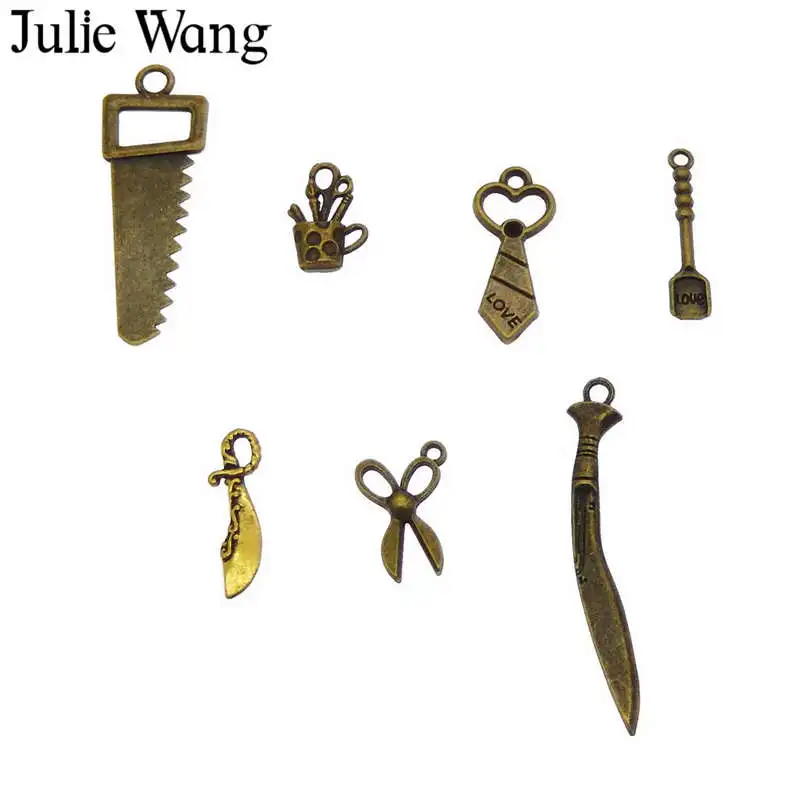 Julie Wang 8 шт. инструменты для смешивания нож Лопатка галстук античная бронза сплав