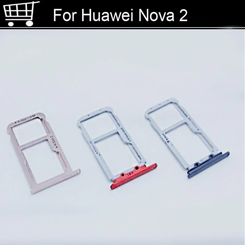 100% Оригинальный серебристый лоток для SIM карты Huawei Nova 2 SD держатель ящик детали