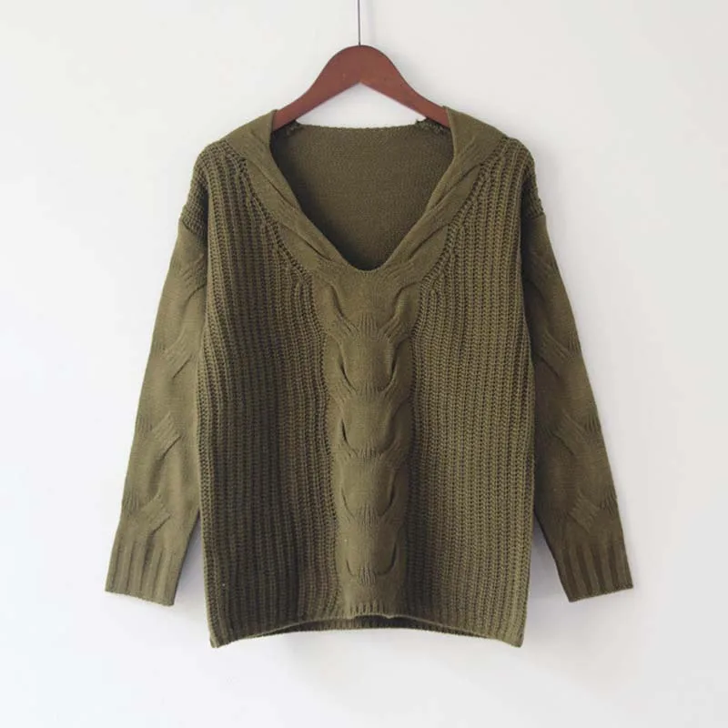 2019 Autumn Women Sweater Knitted Pullover Winter Warm Off Shoulder Ladies Plus Size Loose 5XL | Женская одежда