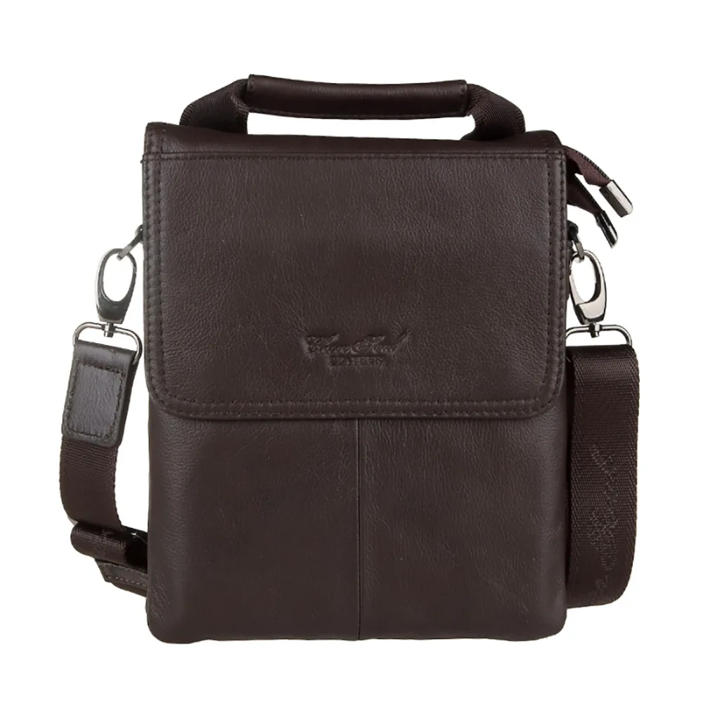 Мужская сумка слинг через плечо из натуральной воловьей кожи|brand shoulder bag|shoulder