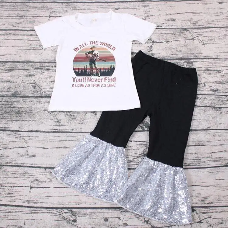 2019 hot sale print children's clothing baby girl's set boutique children wear fashion personality style 2 sets | Детская одежда