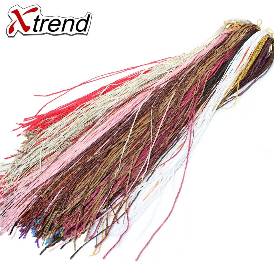 Xtrend 56 дюймов 28 прядей Zizi коробка косички синтетические волосы популярные красочные крючком коробки косы для наращивания волос розовый синий цвета
