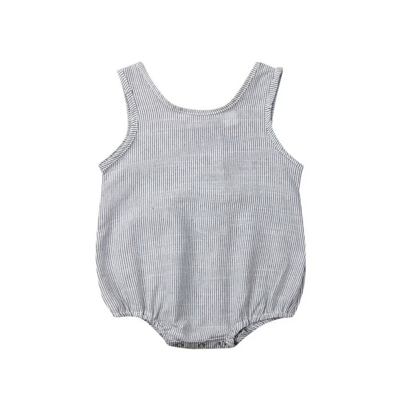 2019 Bayi Baju Musim Panas Bayi Bayi Gadis Anak Laki-laki Pakaian Linen Katun Bodysuit Pakaian Set Newborn Baju Leher O Katun