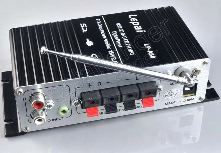 Digital 2x15W RMS Mini Amplifier Remote control USB MP3 Media SD Card FM Channel 2 output power amplifier | Автомобили и