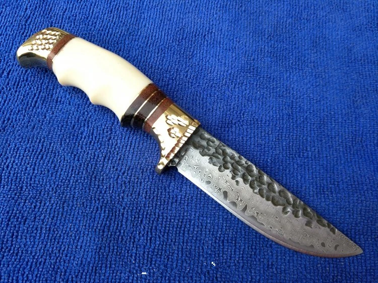 Цветочный стали полосой охотничий нож ручкой смолы воин открытый Sharp инструменты