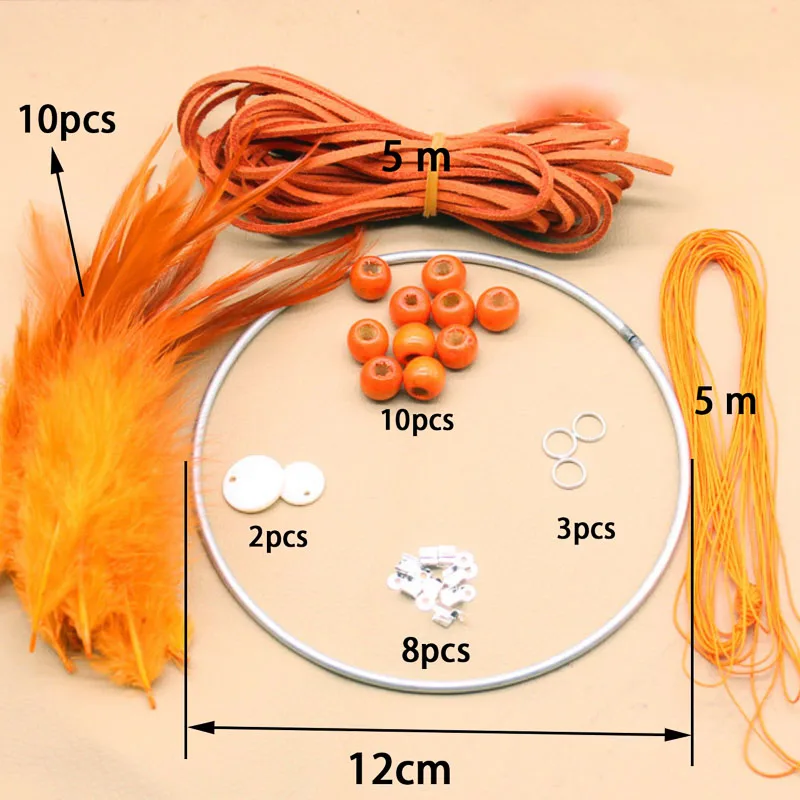 Набор «Ловец снов» REGELIN, 12 см, набор «сделай сам», круглые кольца Reve, фурнитура, подвесные круглые металлические кольца для захвата, сетчатая бижутерия «сделай сам»