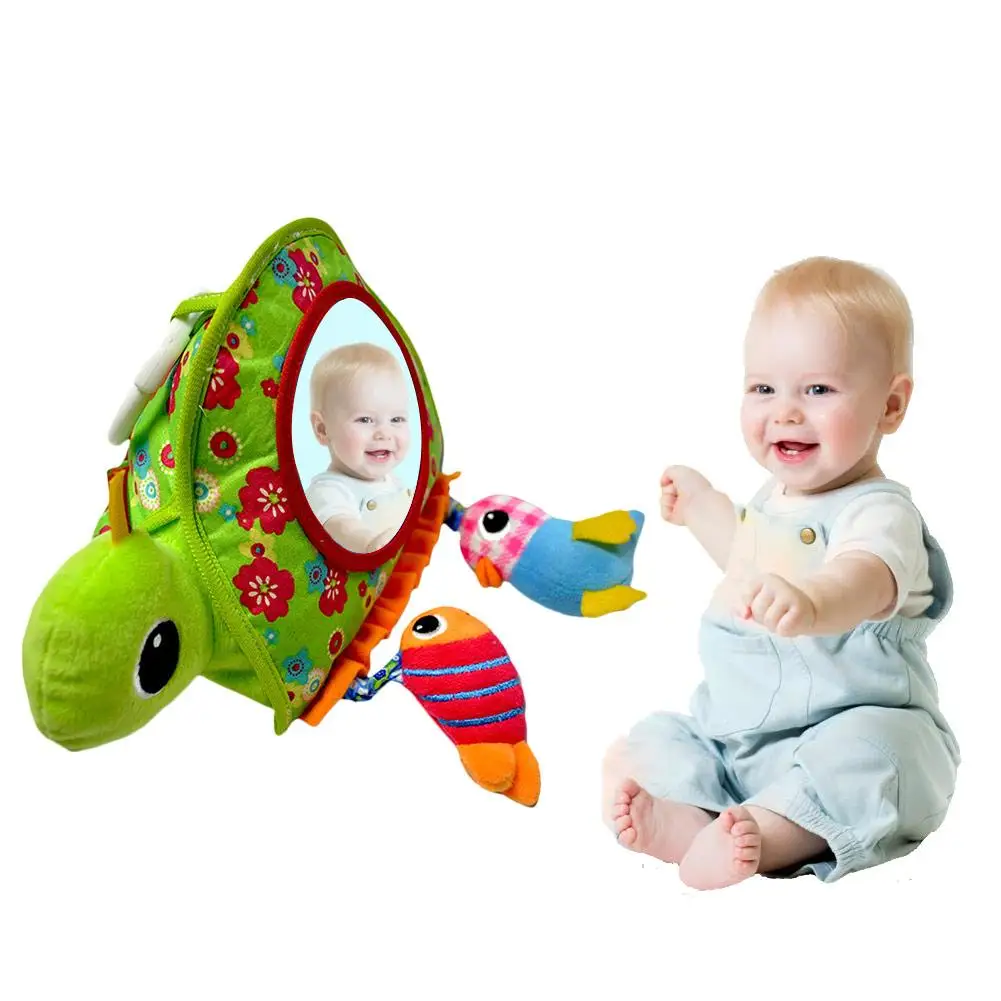 

Distorting Mirror Plush Toy Pendant Hear Ability Baby Carriage Pendant Sensory Baby Toy Mirror Cognition Baby Wall Hanging Toy