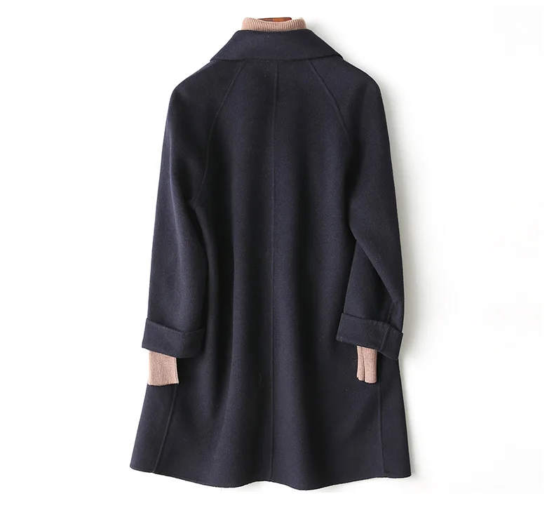 AYUNSUE 2020 повседневное шерстяное пальто женское двустороннее кашемировое женские