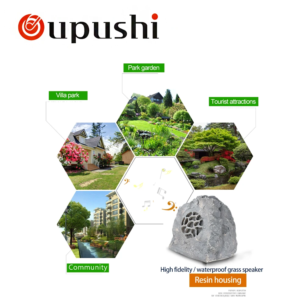 Уличная акустика OUPUSHI LS553 Tmall 5" 20 Вт, коаксиальная, водонепроницаемая, для сада и ландшафтного дизайна.