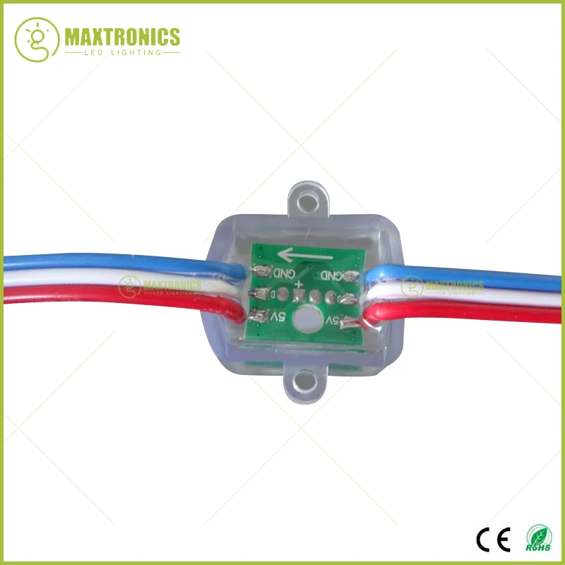 50 шт. 12 мм WS2811 2811 цифровой рассеянный RGB светодиодный пиксельный квадратный IP68