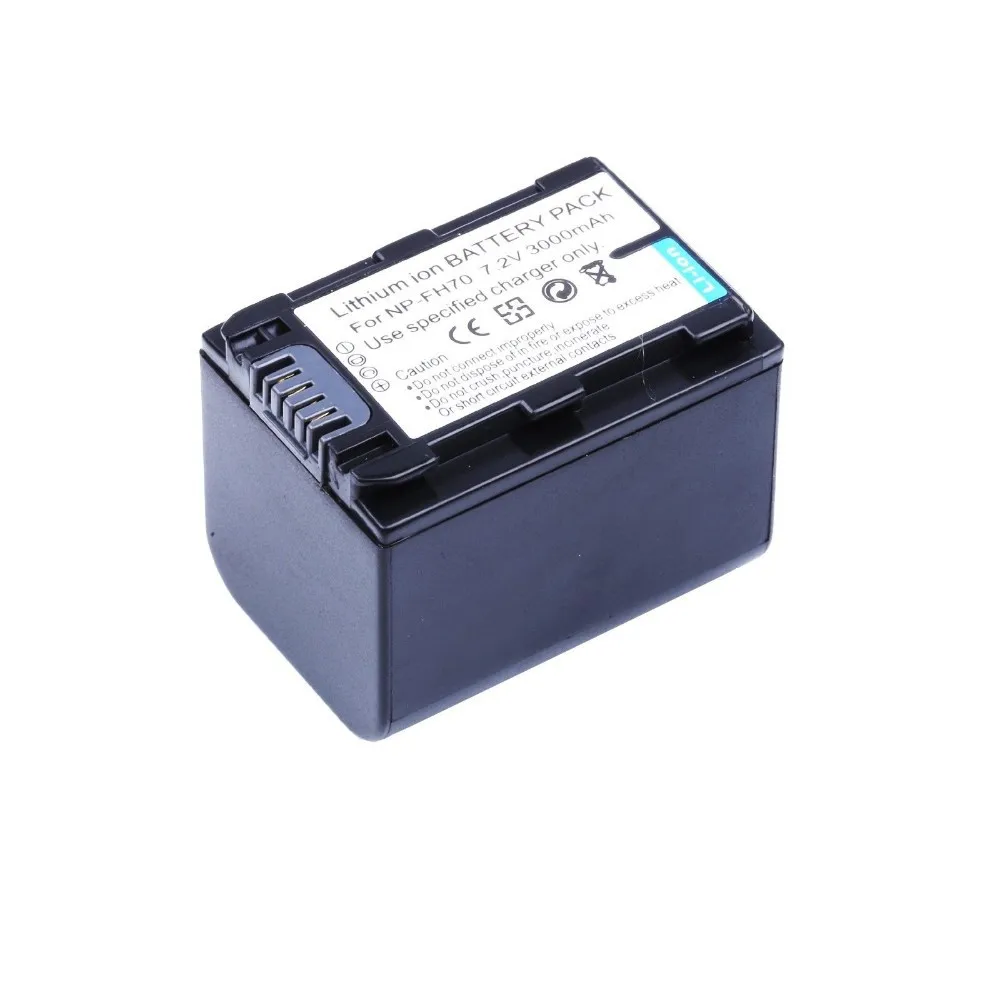 1*3000 мА/ч NP FH70 Li Ion Батарея + 1 * Зарядное устройство для Sony FH100 FH50 FH30 SR10E Бесплатная