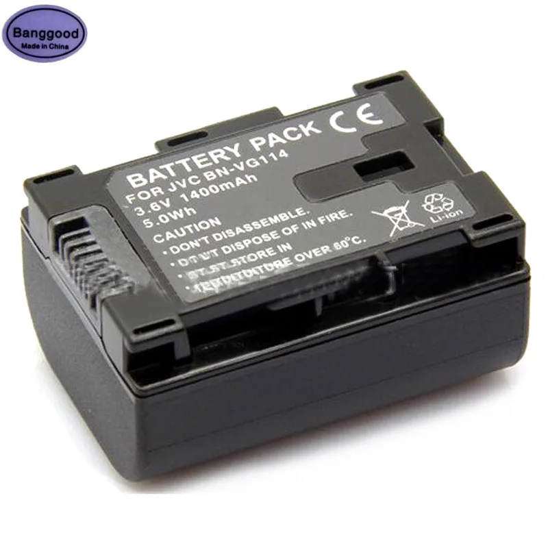 3 6 V 1400 мА/ч BN VG114 BNVG114 Камера Батарея пакет для JVC VG107 VG108 VG121 GZ E100 EX210 EX250 EX215|Комплекты
