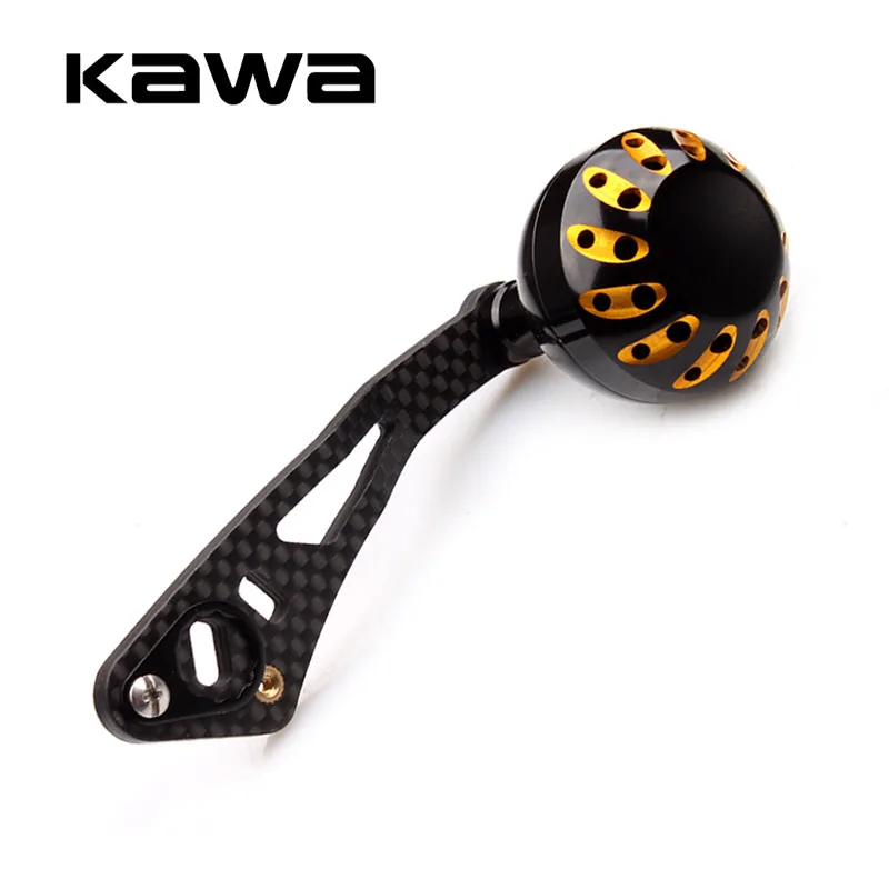 KAWA New Fishing Reel Handle Carbon Fiber Suit For shimano and Daiwa Bait Casting Reel, Hole size 8x5mm and 7*4mm Together