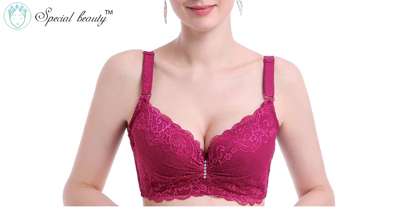 Горячая Распродажа! Особый супер пуш-ап кружевной размера плюс бюстгальтер на