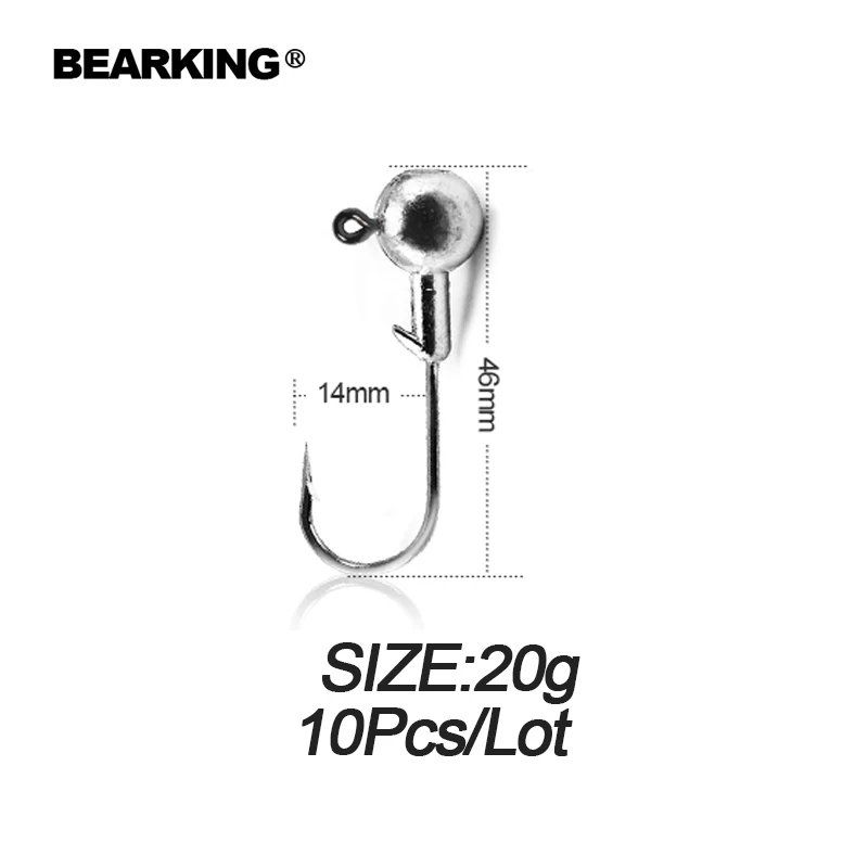 BEARKING 1 г, 2 г, 3 г, 4 г, 5 г, 6 г, 7 г, 10 г, 20 г, 22 г, кривошипный крючок, свинцовый крючок для рыбалки - Цвет: 20g