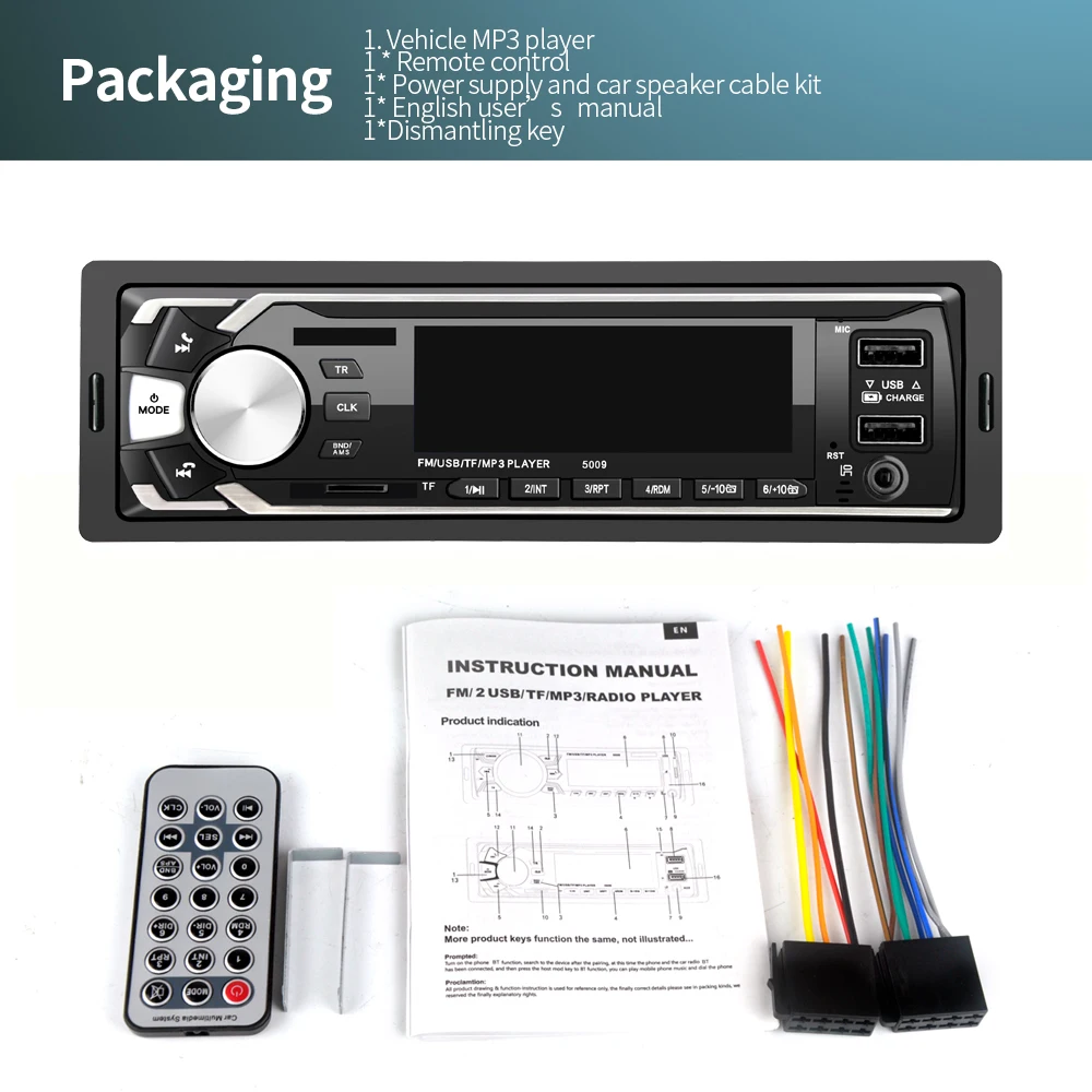 Новые продукты Bluetooth Авторадио Стерео радио FM Aux вход приемник SD USB 12V In-dash 1 din автомобильный MP3 мультимедийный плеер