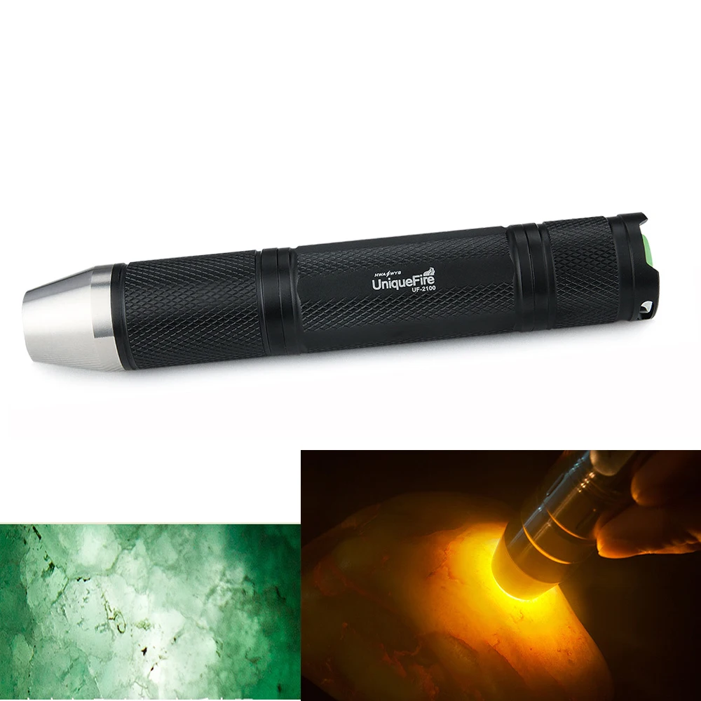 

Портативный нефритовый фонарь UniqueFire UF-2100 Q5 (желтый светильник/светильник свет), светодиодный фонарь с агатом