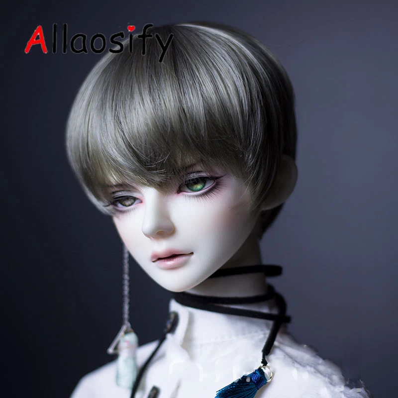 Allaosify 1 шт. Короткий прямой парик 1/3 1/4 1/6 парик для куклы 9 клолоров это очень крутой bjd волос
