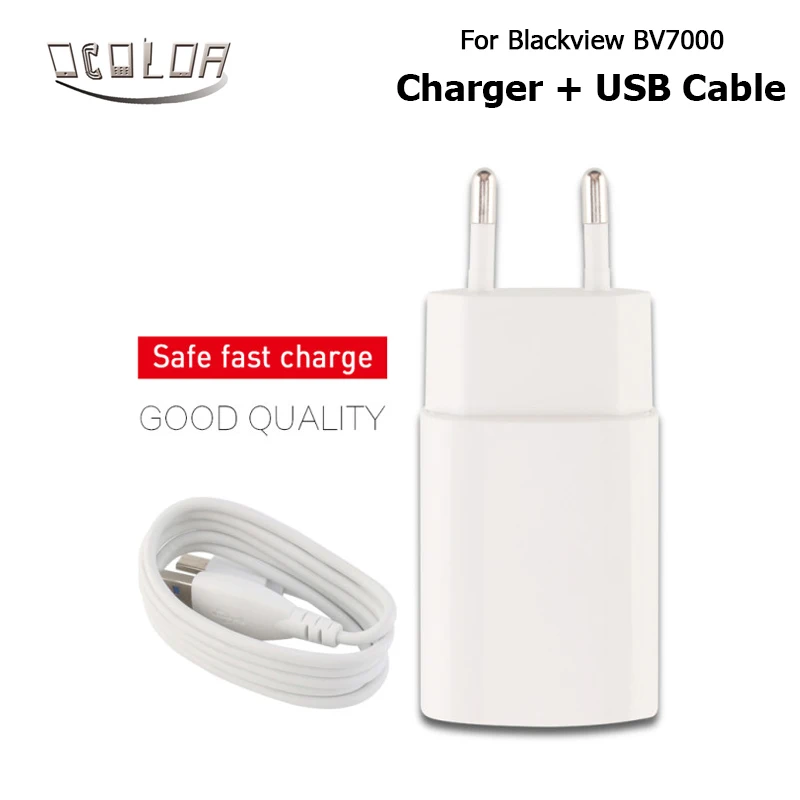 Зарядное устройство ocolor для Blackview BV7000 + кабель Micro USB европейского стандарта