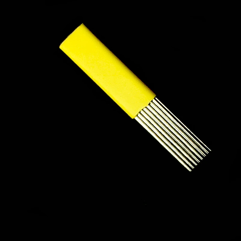 Doule Line 15 Pin плоские ручные иглы для тумана бровей перманентного макияжа ручная