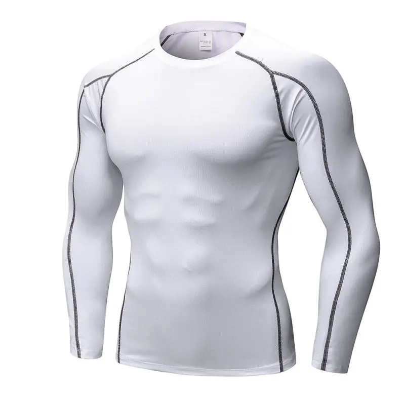 

Men's Quick Dry Breathable T-Shirt 2018 New Fitness Hip Hop CompressionT-Shirts Men Sport Long Sleeve Gym Fitness T Shirt