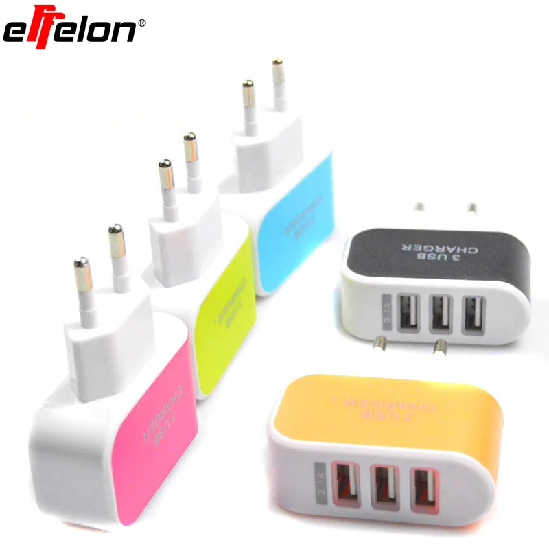 Effelon 5V 2A 3 порта USB зарядное устройство адаптер переменного тока для iPhone 6S и Plus/iPad Air 2 Air/Samsung Galaxy S7/S6/S5/S3|charger ac|usb