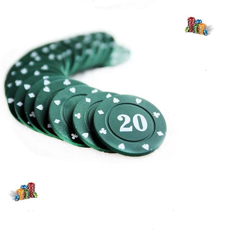 New Hot Promotional Texas mahjong chips ABS material 100 special suit fitted 5/10/20/50/100 casino coins qenueson | Спорт и