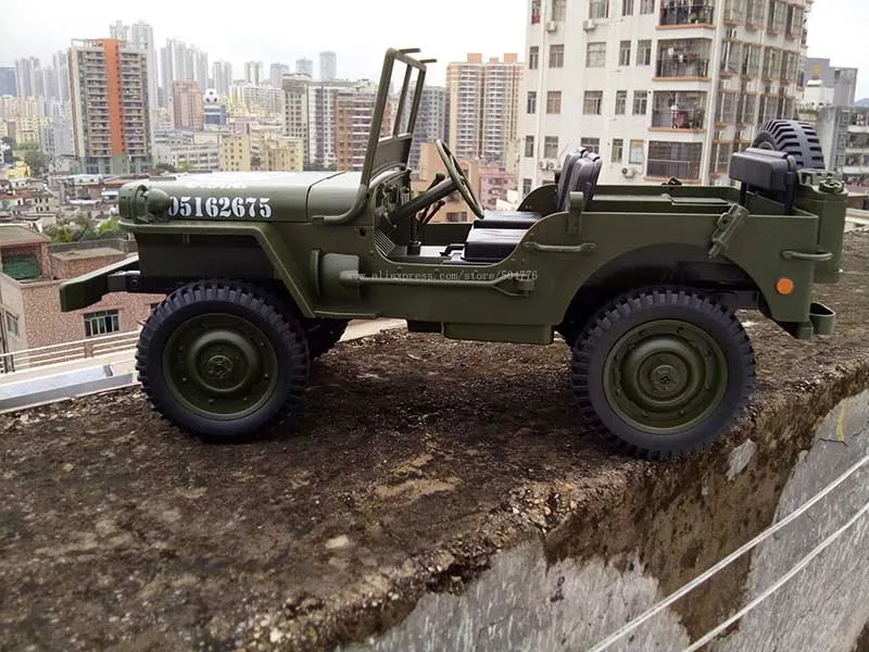 Rc-car-1: 10 Радиоуправляемая машина 1/10 масштаб 4X4 вал приводной поезд U. S.4wd внедорожный Военный джип Радиоуправляемый автомобиль игрушки для детей