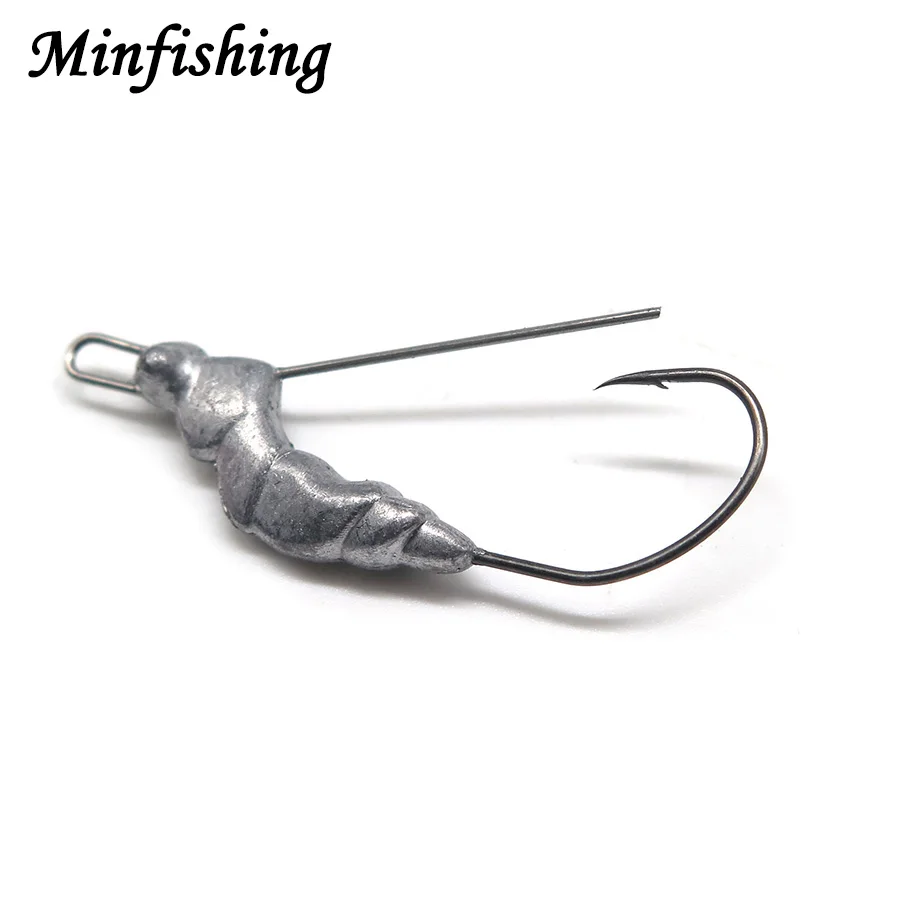 Minfishing 5 шт кривошипный Jig Head 3g свинцовый крючок для рыбалки на голову с высоким