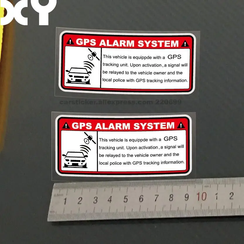 2 шт. Предупреждение gps отслеживания сигнализации Системы автомобильные наклейки анти Противоугонная наклейка светоотражающие Тип наклейки для автомобиля Motorcylcle