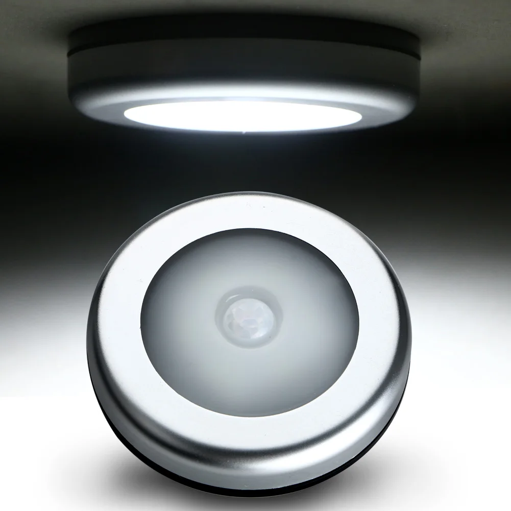 6 Led инфракрасный PIR датчик движения Ночной светильник беспроводной детектор светильник Настенный светильник Авто Вкл/Выкл шкаф батарея