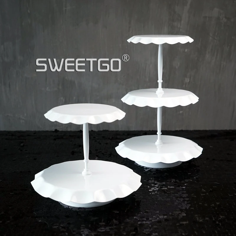 Белый цвет подставки для свадебного торта тарелки кекса домашней вечеринки